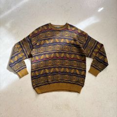 STORAMA ストラマ ネイビーゴールドニットセーター | Mercari