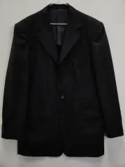 ヴィンテージ カジュアル 3 ボタン ビーズ ビジネス ストライプ ウール ジャケット