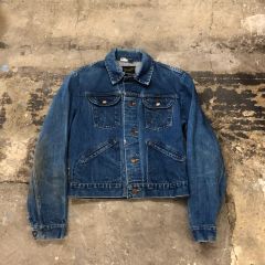 レディース ラングラー デニムジャケット レインボータグ 刻印ボタン