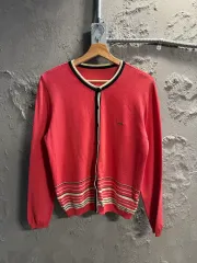 90s バレンシアガ BALENCIAGA バイカラー ニット カーディガン ピンク 100のサムネイル