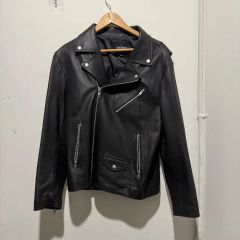 ジャックローズ ダブルライダースジャケット 羊革 ブラック 5 - メルカリ
