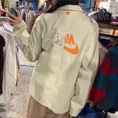 NIKE ナイキ アシンメトリー ロゴ コットン ジャケット