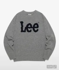 Lee BIG TWEE(トゥウィー) ロゴ ニット グレーㅣLのサムネイル
