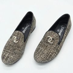 CHANEL シャネル 新品未使用 デニムストラップ フラットローファー 