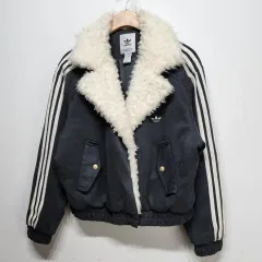 アディダス ADIDAS RS パデッド シープスキン ファー ジャケット ウィメンズ グレー S