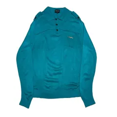 XL ジョルジオ アルマーニ ワンポケット 肩章 カラニ ニット