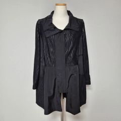 EIKO KONDO フリル付き ブラック Aラインコート y77 EIKO KONDO フリル付き ブラック Aラインコート y77 - メルカリ