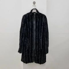 極美品♪ Forle リバーシブルコート シルク100% リアルファー レッキス