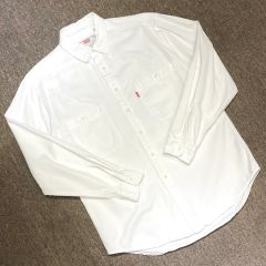 70s Levis リーバイス シャツジャケット 白色 ビックE フラッシャー付