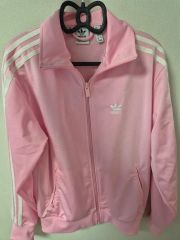 adidas ピンク ジップアップジャージ - メルカリ