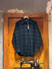 70s ペンデルトン ウールフランネル シャツ チェック柄 (L)