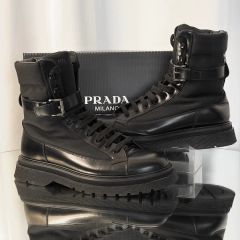 極美品】PRADA プラダ モノリス レザー ナイロン ブーツ 27cm - メルカリ