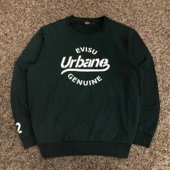 エヴィス EVISU タグワッペン付きスウェット トレーナー 42 半そで 