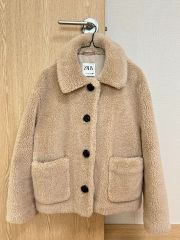 ZARA ボアジャケット ダッフルコート風 - メルカリ