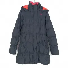 FILA フィラ レディース フード取り外し 軽量 グースダウン ハーフダウン ブラック (HU42774)のサムネイル