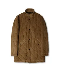 コルネリアーニ Corneliani キャメル スウェード キルティング ハーフ コート ジャケットのサムネイル