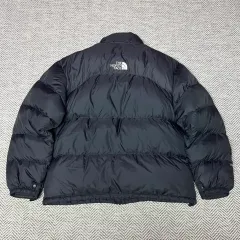 XL THE NORTH FACE ザノースフェイス センターロゴ マット ブラック 700 Nuptse(ヌプシ) ダウン