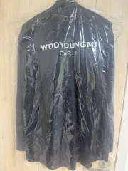 WOOYOUNGMI ウーヨンミ ネイビー バックロゴ シャツ 46サイズのサムネイル