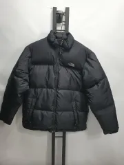 THE NORTH FACE ザノースフェイス ヌプシ Nuptse(ヌプシ) ダウン 600センターロゴ オールドスクール ダウンジャケット ブラック BOYS PLANET(ボイプラ) xl