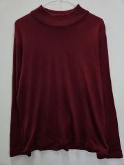 新品☆未使用】Vandori ネイビー モックネック 長袖ニット 高級ウール