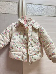 うさぎ花柄 子供用 ダウン 100サイズ