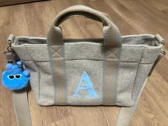未使用☆希少☆muuc スクエアシルエット 刺繍バッグ AND WOOL トート 