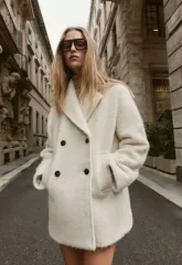 ZARA ザラ ブークレ ダブル ブレスト セミ ロングコート s 新品