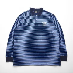 POLO JEANS CO RALPH LAUREN 90年代 長袖ポロシャツ ラガーシャツ XL ブルー ボーダー ビッグサイズ