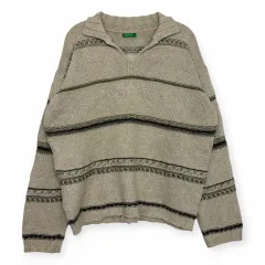 90s ユナイテッド カラーズ オブ ベネトン パータン ニット Tシャツのサムネイル