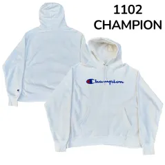Champion 日本版 リバースウィーブ 白 ビックロゴ WHO フーディー XL