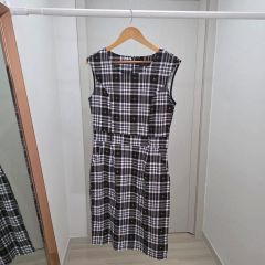 ブルーレーベルクレストブリッジ チェック柄ノースリーブワンピース38