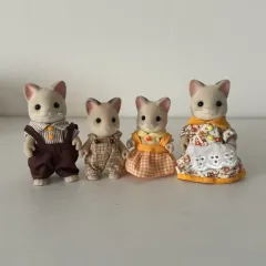 廃盤)オールド)シルバニアファミリー クリームキャットファミリー