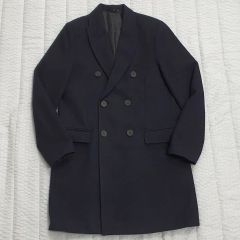 TEIJIN MEN'S SHOP ダブルブレストチェスターコート L ネイビー TEIJIN MEN'S SHOP ダブルブレストチェスターコート L ネイビー - メルカリ