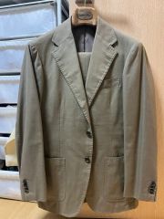 J5123 美品 リングヂャケットマイスター カノニコ生地ストライプスーツ