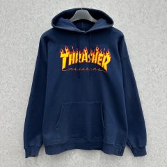 90s スラッシャー スウェットパーカー スペードタグ ファイヤー