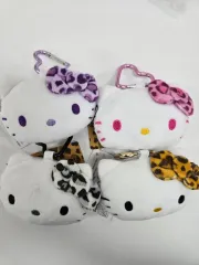 新品 Sanrio ハローキティ ヒョウ柄 リボンのコインケース キーホルダー