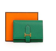 新品！ HERMES ルリスリム ポーチ ミニバッグ グリーン系 - メルカリ