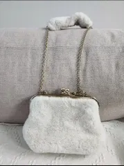 アイボリー ファー ショルダーバッグ