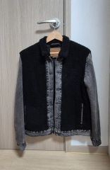 Valentino カウ柄 ファー レザー デニムジャケット 短丈 黒 34 - メルカリ