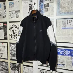 アシックス コットン バイカラー ジップアップ ジャケット