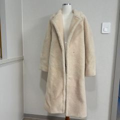 ZARA ZW ベルト付きフェイクファーコート M - メルカリ