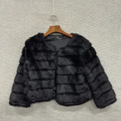 ヴィンテージ フェイクファー クロップド ファー ジャケット S M11499