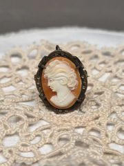 シェルカメオ・ネックレス 1点物 リバーシブル 伝統工芸 貝細工