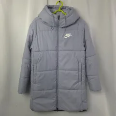 レディース Sサイズ NIKE ダウンジャケット ペイルブルー ハーフ丈 ダウンジャケット ロング丈 アウター