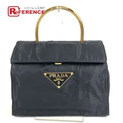 PRADA プラダ ハンドバッグ トライアングルロゴ 三角ロゴ プレート ナイロン ネイビー