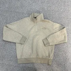 GUESS ゲス 起毛 スウェット オートミール ハーフジップ 実寸確認 0303J