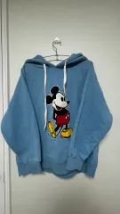 ディズニー 正規品 アメリカ 購入 ミッキーマウス スカイブルー 起毛 パーカー