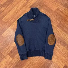 L ポロ ラルフローレン ショールカラー パッチ スウェット