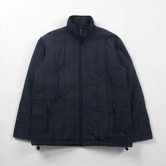Polo Ralph Lauren 90年代 キルティングジャケット L ネイビー ナイロン 中綿 ドローコード スタンドカラー