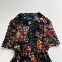 美品ポールスミス フラワー柄ドッキングワンピース 花柄 半袖 ニット